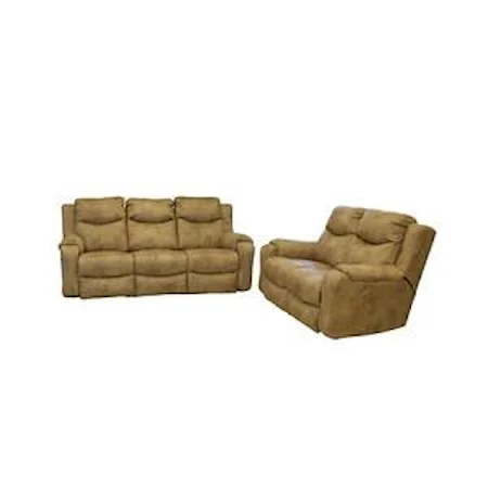 Power Reclining Sofa and Loveseat with Adjustable Headrest